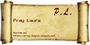 Pray Laura névjegykártya